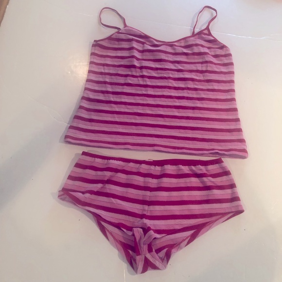 PINK Victoria's Secret Other - PINK Victoria’s Secret Pink/Red Tank & Panty PJ Set L